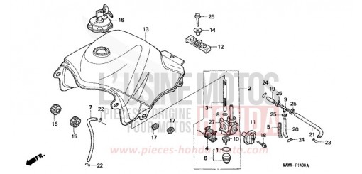 RESERVOIR A CARBURANT XL600VX de 1999